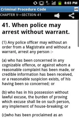 Criminal Procedure Code android App screenshot 2